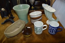 Vintage Hornsea Pottery Jugs plus Spode Fortuna Va