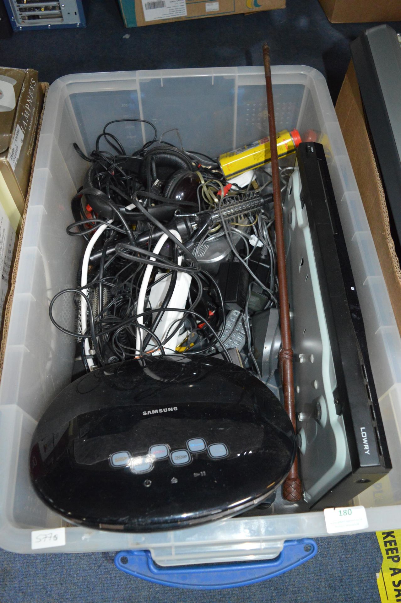 Lowry DVD Player, Headphones, Curling Tongs, and E - Image 2 of 2