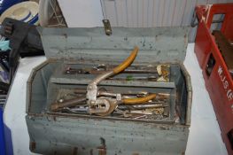Metal Toolbox and Contents