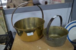 Two Brass Jam Pans