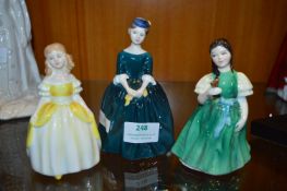 Three Small Royal Doulton Figurines - Cherie, Penn