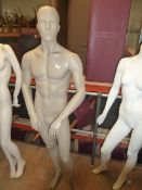 * male mannequin with glass base