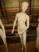 * female mannequin with glass base