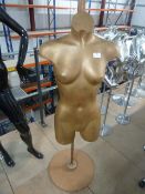 * rustic gold hanging mannequin