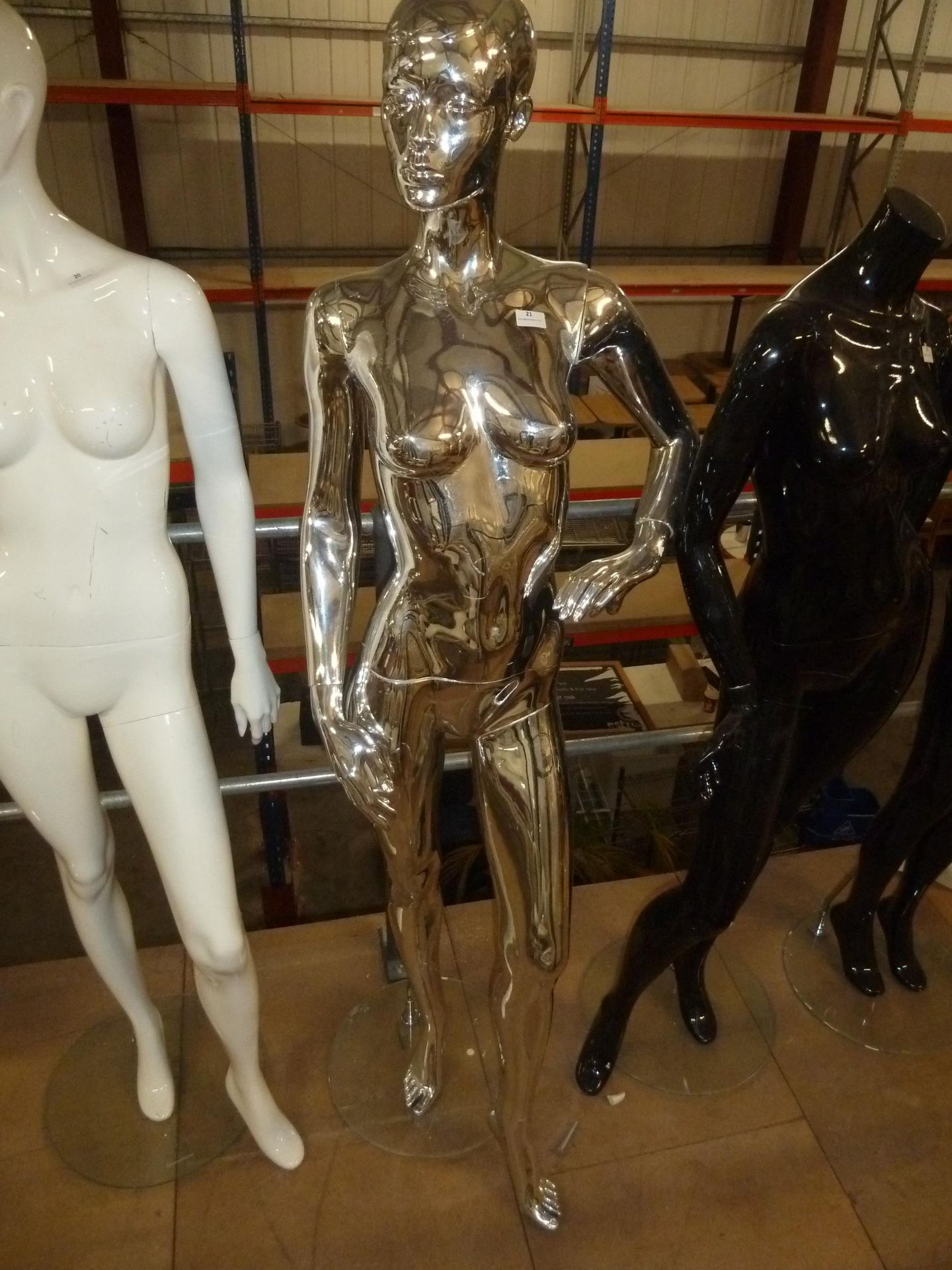 * female mannequin with glass base