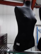 * black fabric female mannequin torso