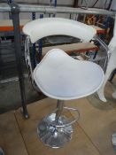 * beauticians counter stool - chrome with cream seat. Adjustable gas lift seat (600 - 800h).