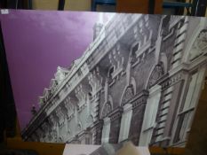 * canvas - purple and grey tones - building scene 1200w x 900d