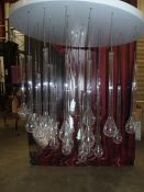* bespoke statement chandelier light fitting with large glass teardrop pendants - including