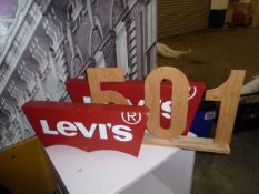 * 3 x Levi's branded display signs