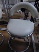 * small cream and chrome stools - seat height 460