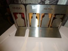 * Hugo Boss fragrance stand