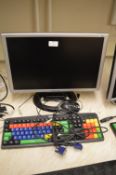 *Hanns.G HW191D Computer Monitor with Keyboard Mouse and Cable