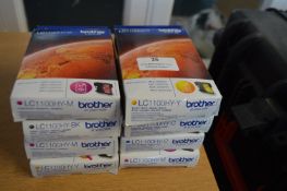*Eight Boxes of Brother LC1100HY Printer Ink (Assorted Colours)