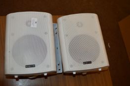 *Pair of QTX Sound Speakers with Wall Brackets