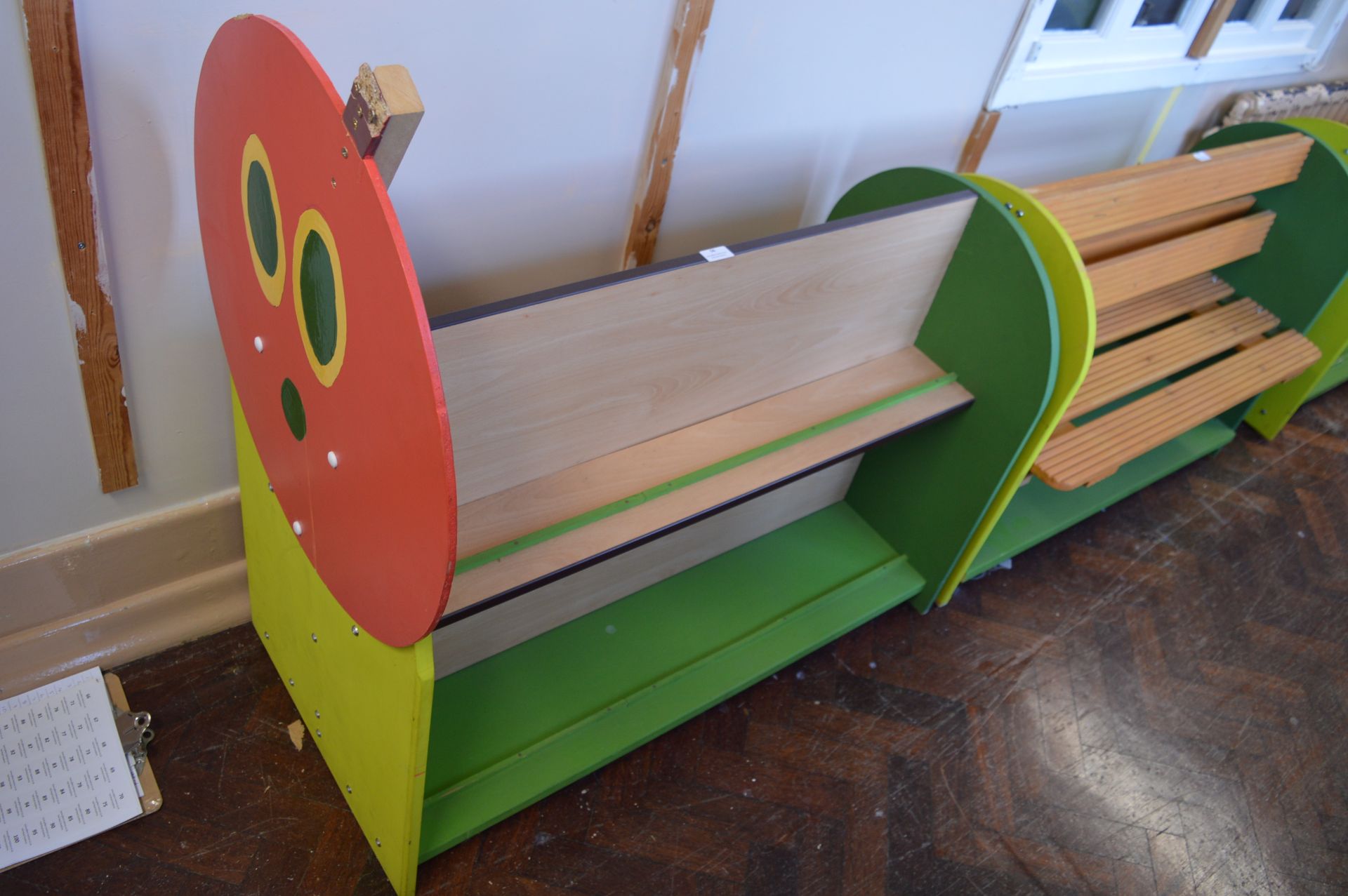 *Double Sided Painted Children's Wooden Book Rack