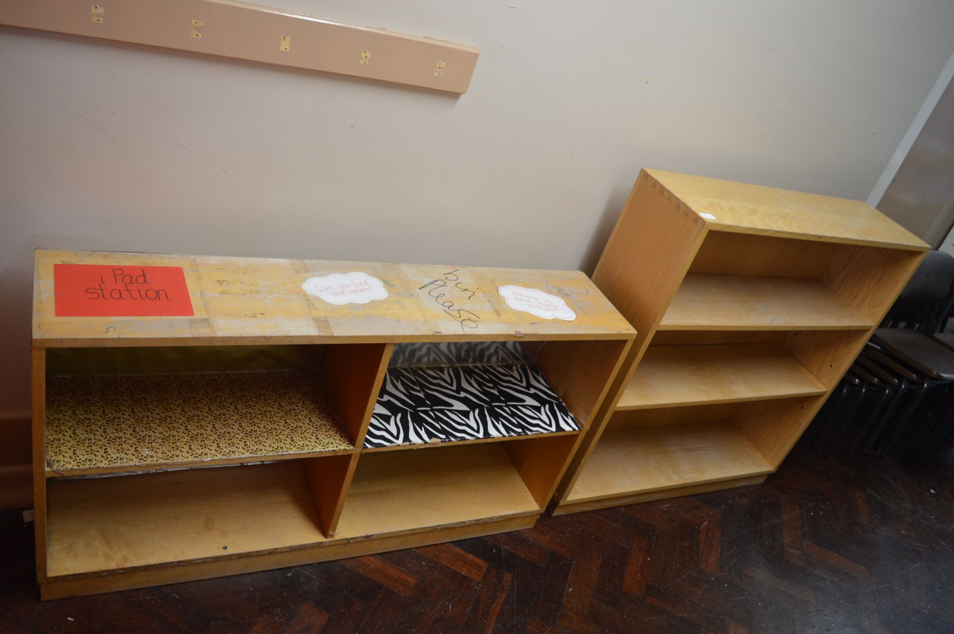 *Two Small Wooden Bookshelves