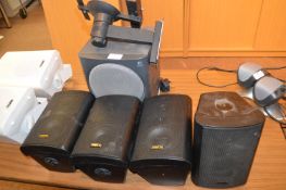 *Four Ariston Speaker and a Logitech Speaker with Wall Bracket