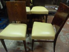 *8 Wood Framed Upholstered Restaurant Chairs