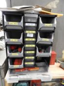 *Component Drawer Containing Assorted Milling Machine Bits, Taps, Dies, etc.