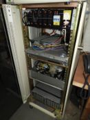 *Server Cabinet Containing Power Supply Units, Hard Drives and Cisco Unified Communication System