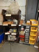 *Four Stackable Containers (Brown) and a Set of Component Drawers and Contents