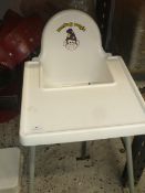 * Plastic high chair