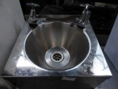* S/S handwash sink with taps. 300w x 300d x 250h