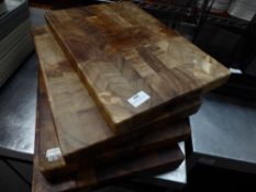 * 4 x butchers block chopping boards