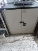 * metal cabinet with latch for padlock and with internal shelf - ideal for chemical storage