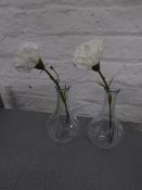 * 25 x artificial flowers in glass jars