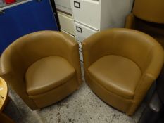 * 2 x tan tub chairs