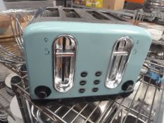 * S/S and blue 4 slice toaster
