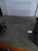 * various sized acrylic poster stands