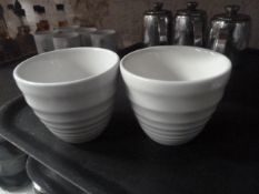 * white ripple chip mugs x 12