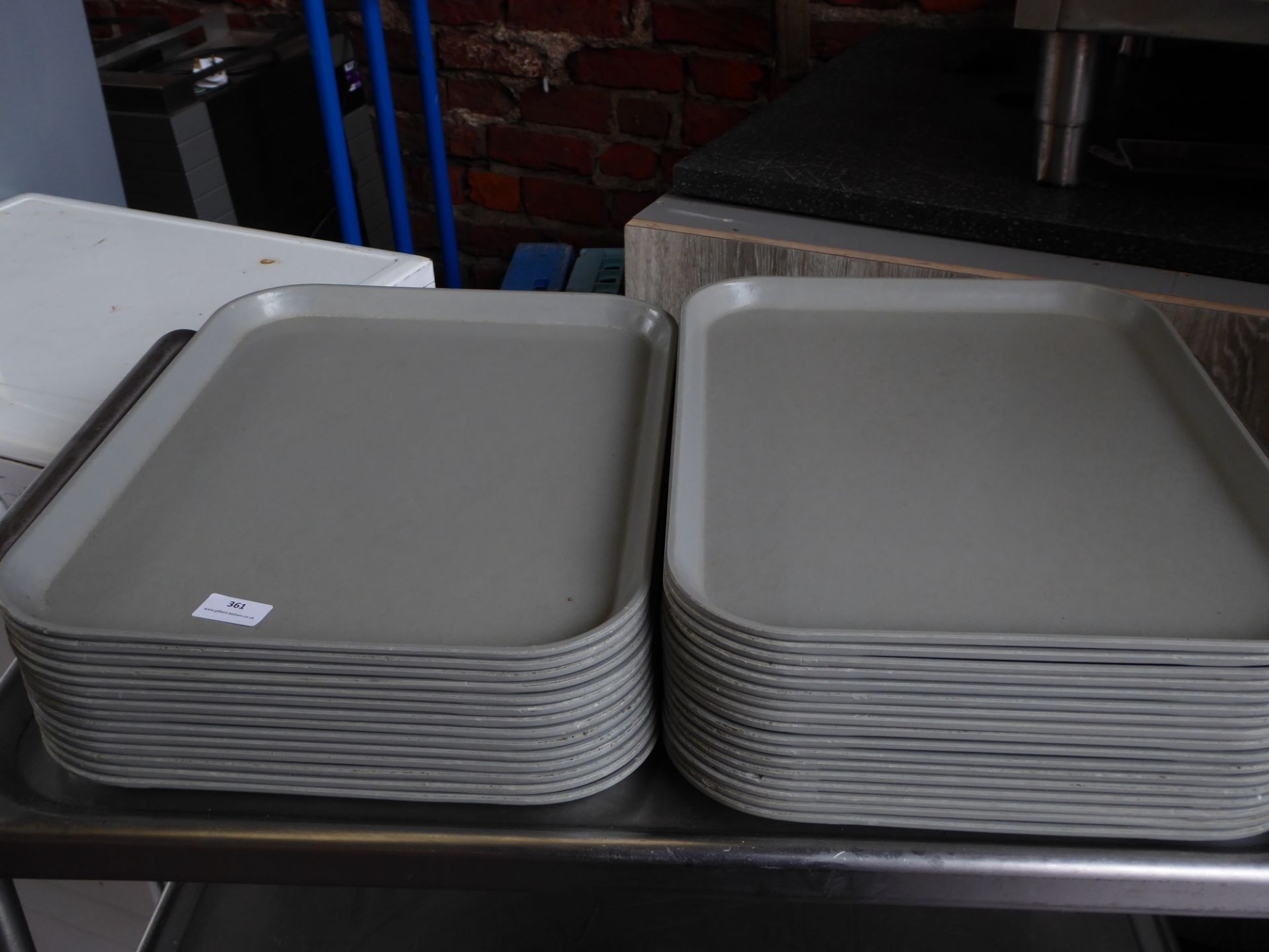 * 30 plastic grey trays