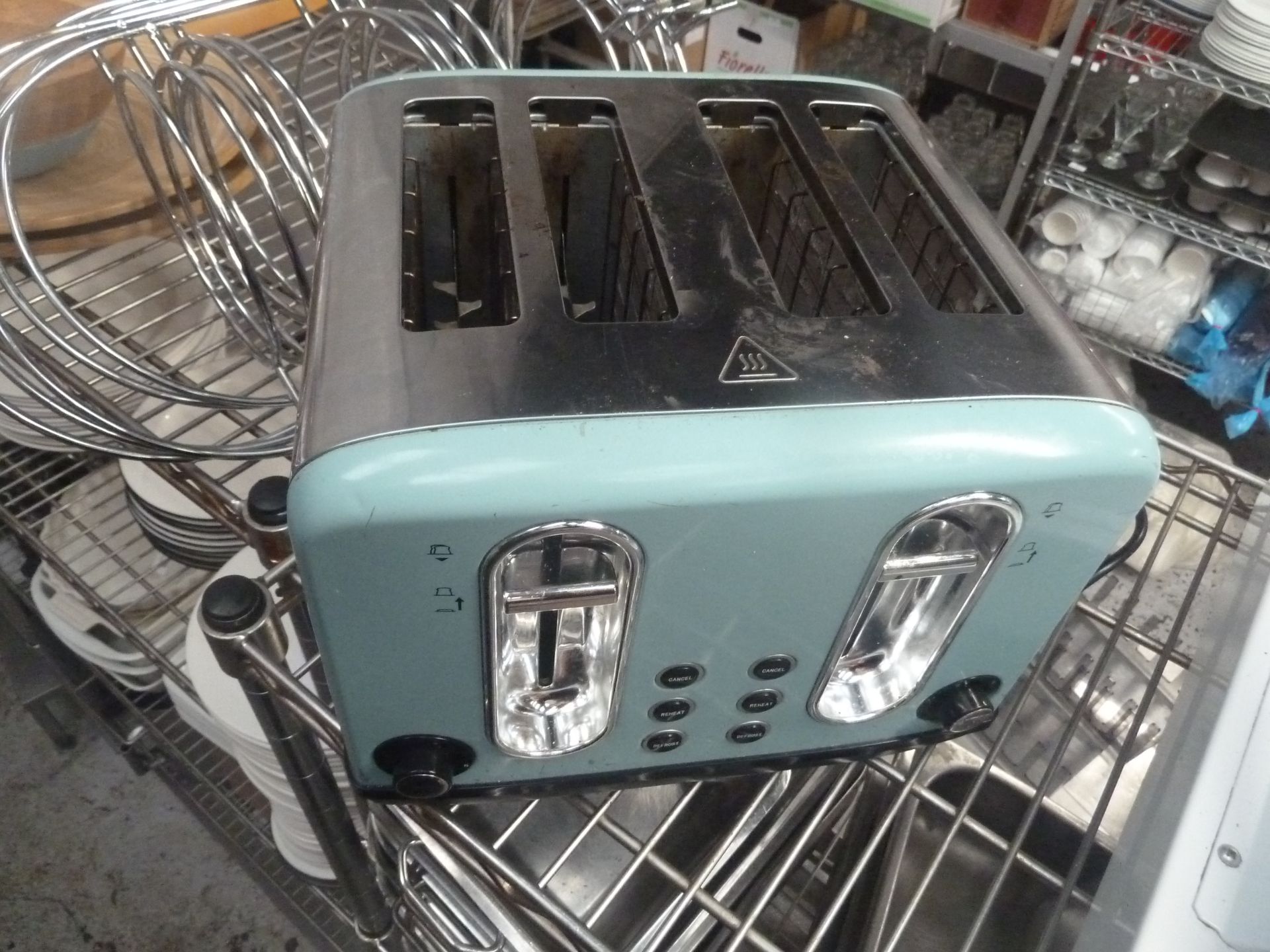 * S/S and blue 4 slice toaster - Image 2 of 2