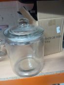 * 2 x glass cookie jars - boxed