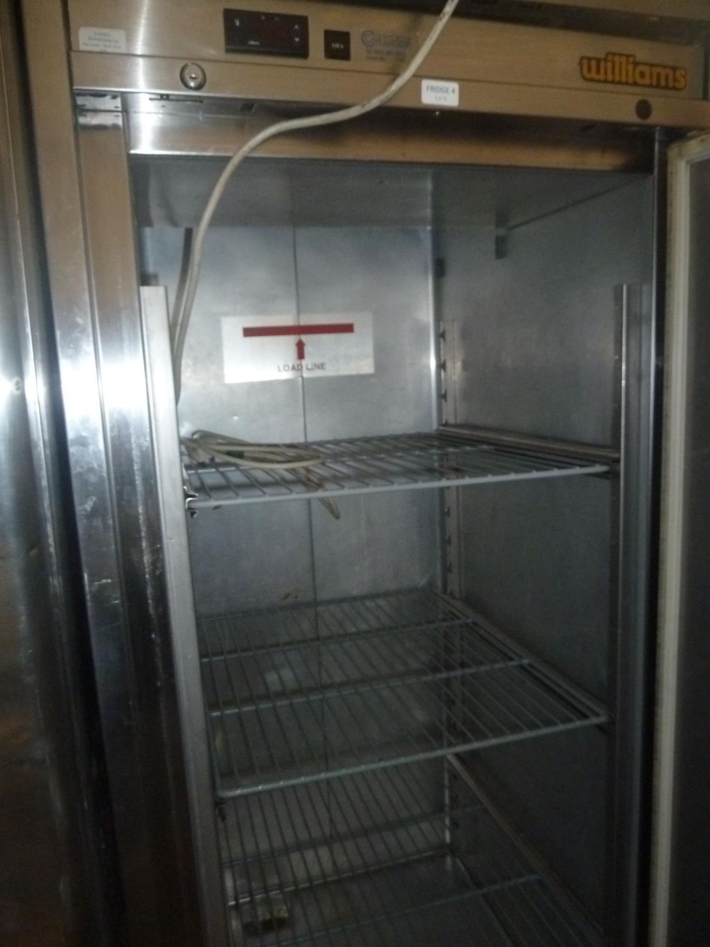 * Williams S/S upright fridge HG1SA on castors. 740w x 810d x 1970h - Image 2 of 3