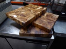 * 3 x butchers block chopping boards