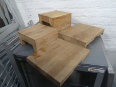 * 8 x wooden blocks - various sizes and heights