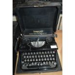 Torpedo Typewriter by Torpedo Werke A.G. Frankfurt with Original Black Carry Case