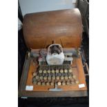 Blick Aluminium Featherweight Typewriter with Wooden Carry Case