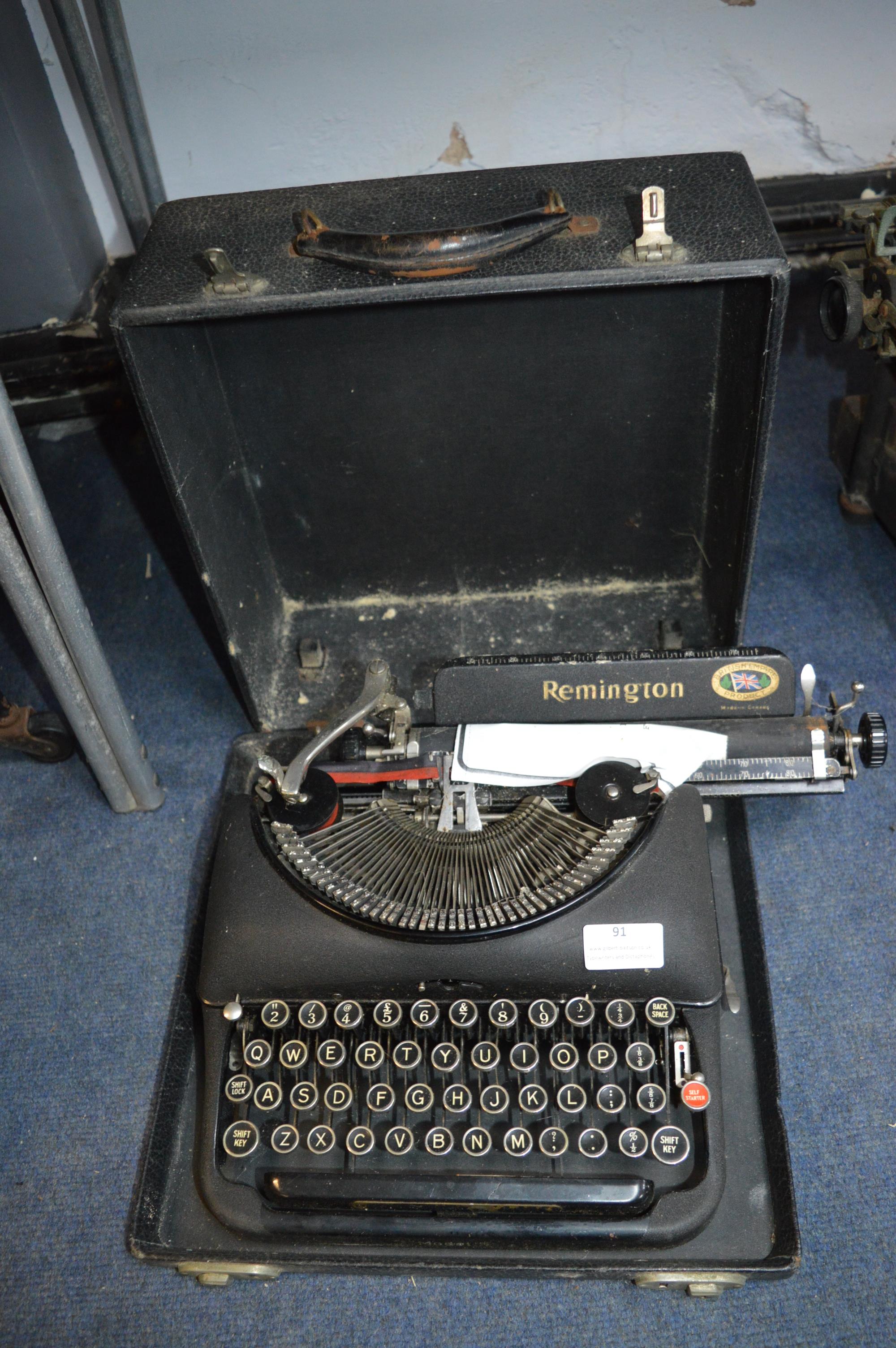 Remington Typewriter in Case