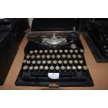 Aerika Typewriter by S & N with Original Black Carry Case