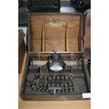 Blickensderfer No.05 Typewriter In Original Wooden Case - Stanford USA