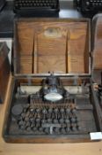 Blickensderfer No.05 Typewriter In Original Wooden Case - Stanford USA