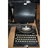 Bijou Typewriter by Duncan & Co, Glasgow in Original Black Carry Case