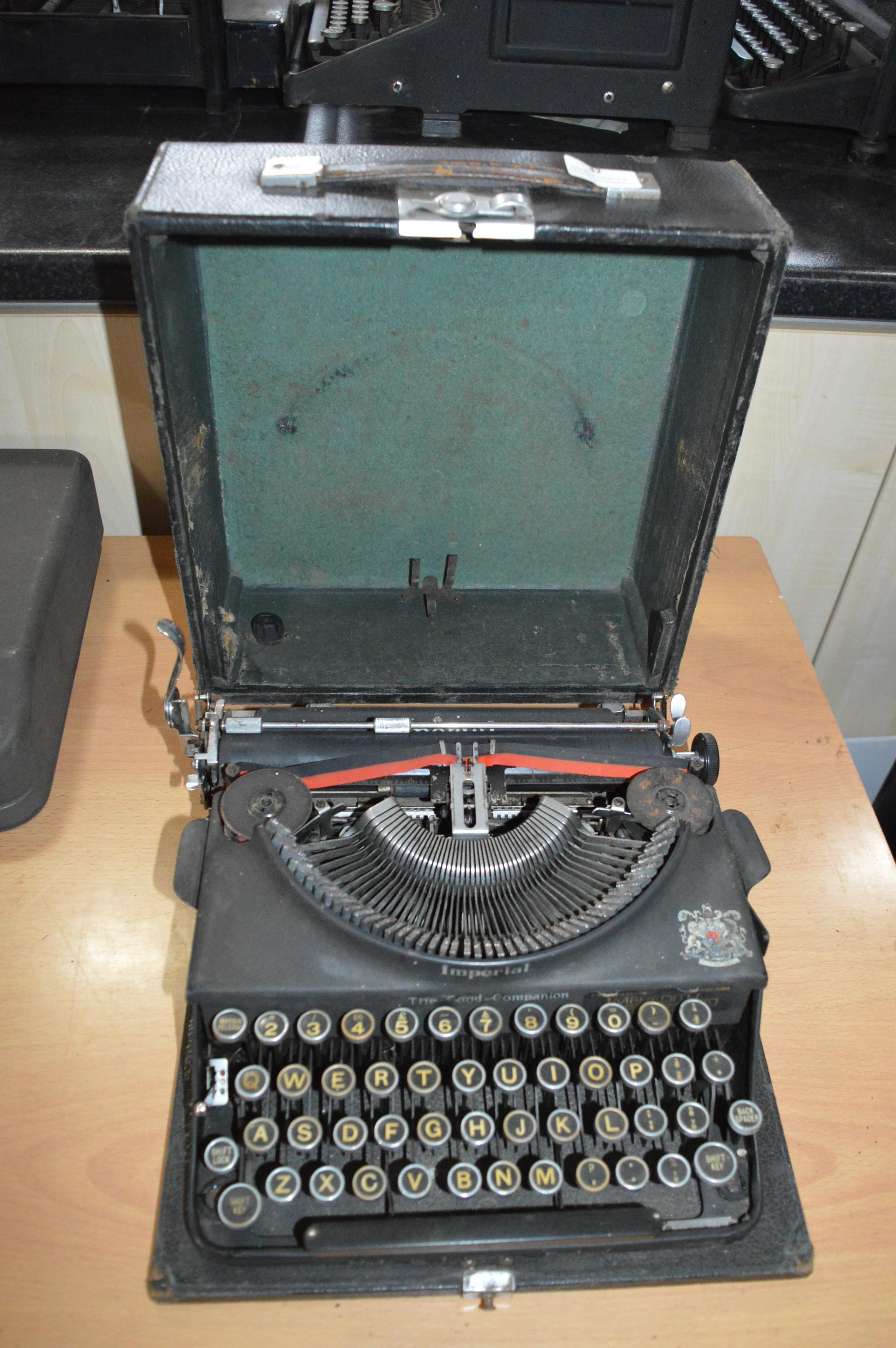 Imperial "Good Companion" Portable Typewriter in Case