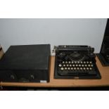 Underwood USA Standard Portable Typewriter in Original Black Case